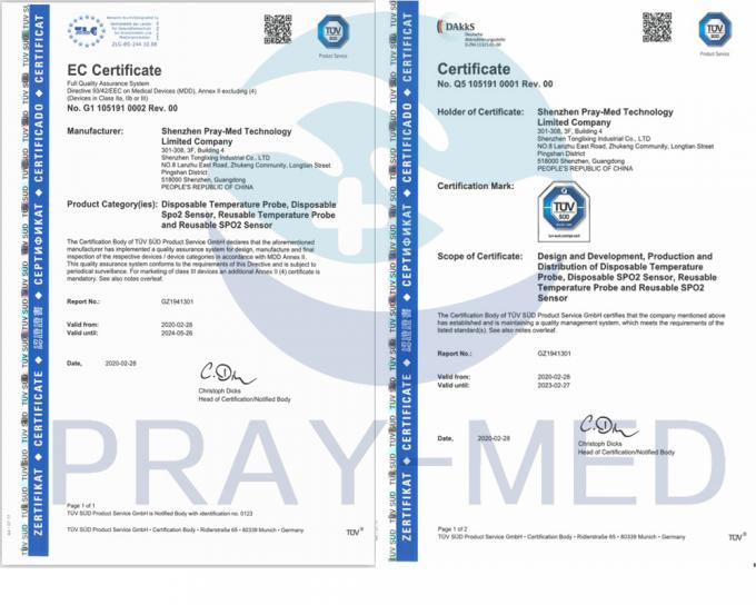 Gri Schiller SpO2 Uzatma Kablosu 2.4m 8ft 8 Pinli Konnektör 1