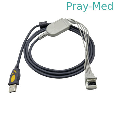 satın al Mortara H3 Mortara 10 pin 145cm için Uzak Kızılötesi 3.0m Holter EKG Kablosu USB adaptörü Çevrimiçi üretim