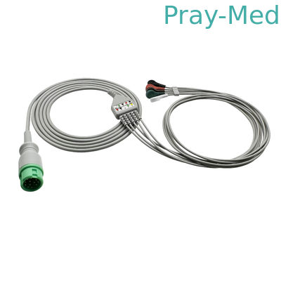 satın al Mindray / Edan / Goldway Ekg Kablosu Kurşun Kablolarla 12 Pin Snap 12 Aylık Garanti Çevrimiçi üretim