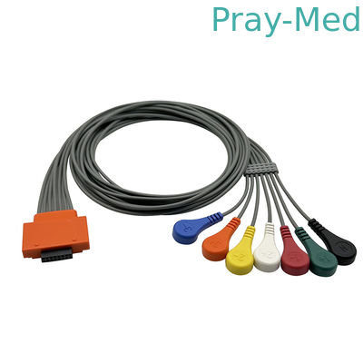 satın al Kardiolin Yürüyüşü için EKG Holter Kablosu400h 5 7or10 Lead Snap Connector 16pin Çevrimiçi üretim