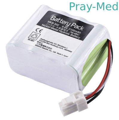 satın al NKB-302 X064 OPV-1500 OPV-1500K için 2100mAh 9.6v Nihon Kohden Pil Beyaz Çevrimiçi üretim