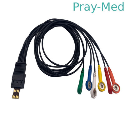 satın al 4.0mm TPU 4/6 Kurşun Schiller Ekg Kablosu MT101 MT-200 Ecg Holter için Çevrimiçi üretim