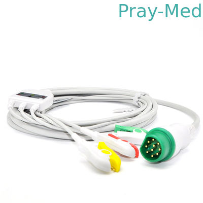 satın al Snap / Clip 10 Pin TPU için leadwire ile siemens 3 Kurşun Ekg Kabloları Çevrimiçi üretim
