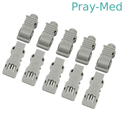satın al Plastik Bakır EKG Kurşun Klipler Muz 4.0MM DIN 3.0MM 10pcs / Set Çevrimiçi üretim