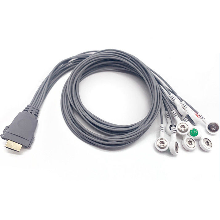 Landcome 1.5m 10 Lead Ecg Holter Cable Grabber Connector
