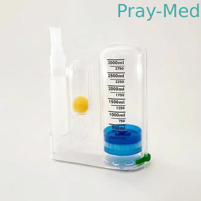 3000cc Tek Top Akciğer Solunum Eğitmeni Solunum Egzersizi İçin Ayarlanabilir Spirometre