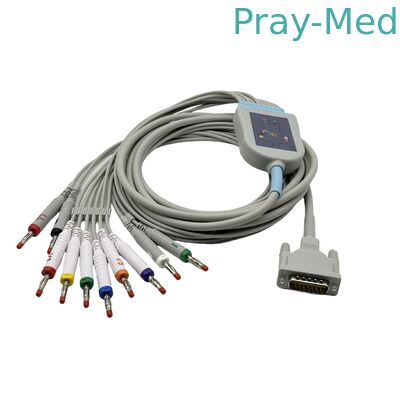 Schiller AT1 / 2 EKG Uzun Vidalı Kablo DB 15 PIN Konnektör 5.0mm Çapraz