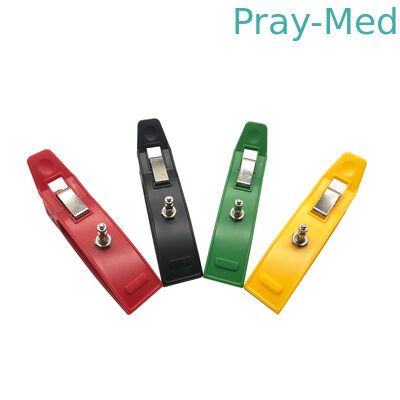 Medical Grade Yeniden Kullanılabilir EKG Elektrotları Agcl Metal Malzemesi 4 Adet / Set