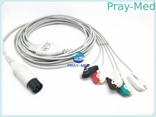 AAMI 6 Pin 5 Kurşun EKG Hasta Kablosu, Spacelabs / Mindray 3.6m Uzunluk