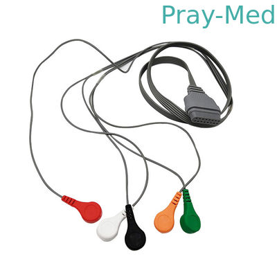 Holter 5 Kurşun Ekg Kablosu, 16 Pin Ile Monitör Bağlantı Kablosu Edan SE2003 / SE2012