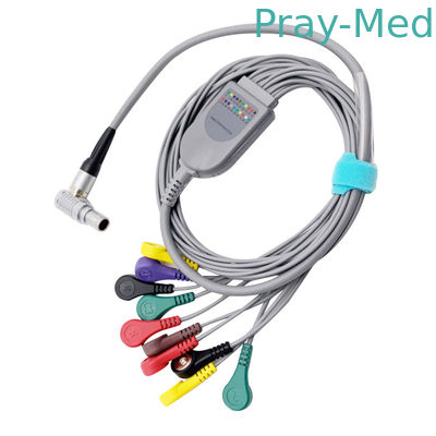 GE CM3000 10 Pinli 10 Uçlu EKG Holter Kablosu 0.9m Snap Konnektör