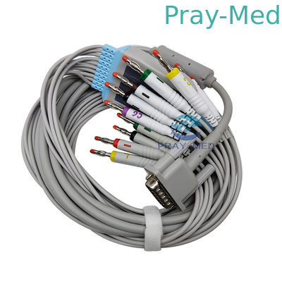 Mortara ELI 250 ELI 250C ELI 350 EKG Kablosu 15 PIN 3.6m 10 Kurşun