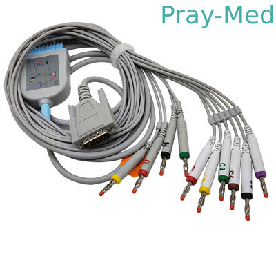 Pediatrik 10 Kurşun Edan EKG Kablosu SE-12 Express SE-1200 3.6m TPU Kılıf