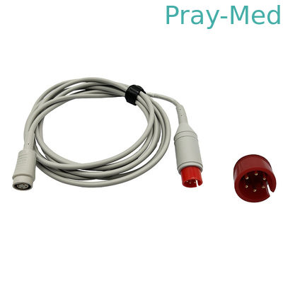 Yuvarlak İnvaziv Kan Basıncı Kablosu Mindray 6pin - 4pin IBP Adaptör Kablosu