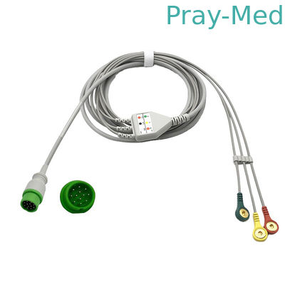 3/5 Uçlu Tek Parça EKG Kablosu 12 Pinli Konnektör Infitron II Omni II Infinium Kablo