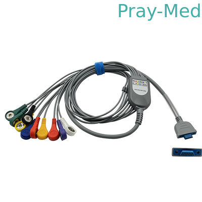 Pengyang 10 Kurşun Holter EKG Kablosu Yetişkin / Pediatrik İçin 15pin Snap