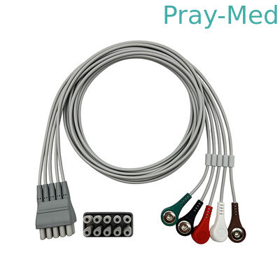 Welch Allyn EKG Uç Seti 5 Telli Geçmeli Gri TPU İkiz Pinli Konnektör 9293-059-50